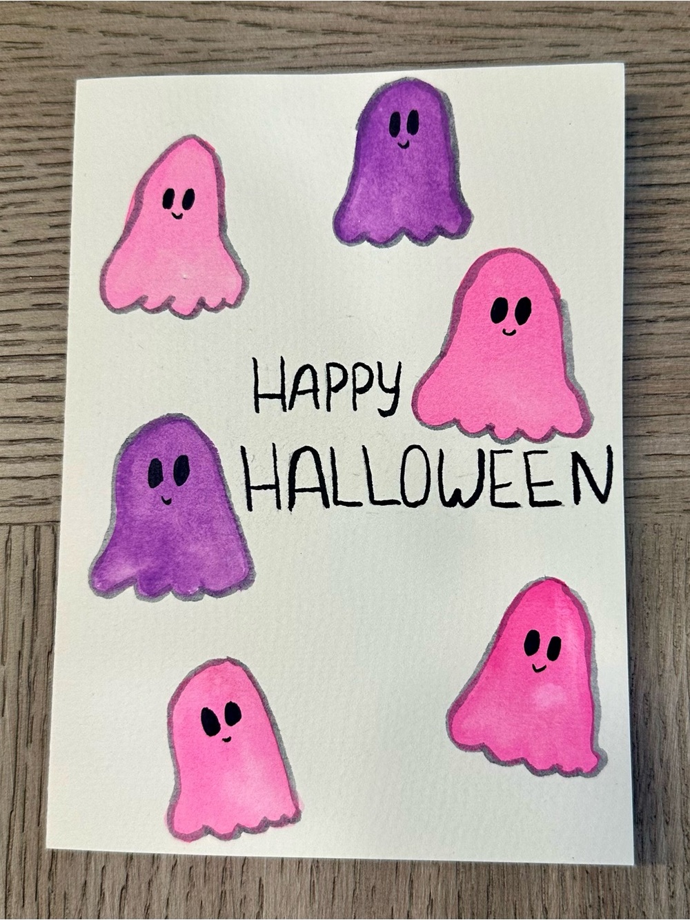 Hand Crafted Halloween Blank Greeting Cards, Includes Envelopes, Set of 4 - Picture 5 of 6